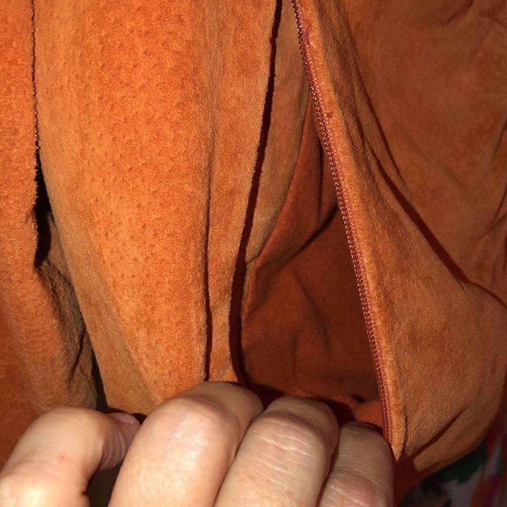 Wilsons Leather XL Burnt Orange Genuine Suede Leather Jacket - Picture 9 of 17